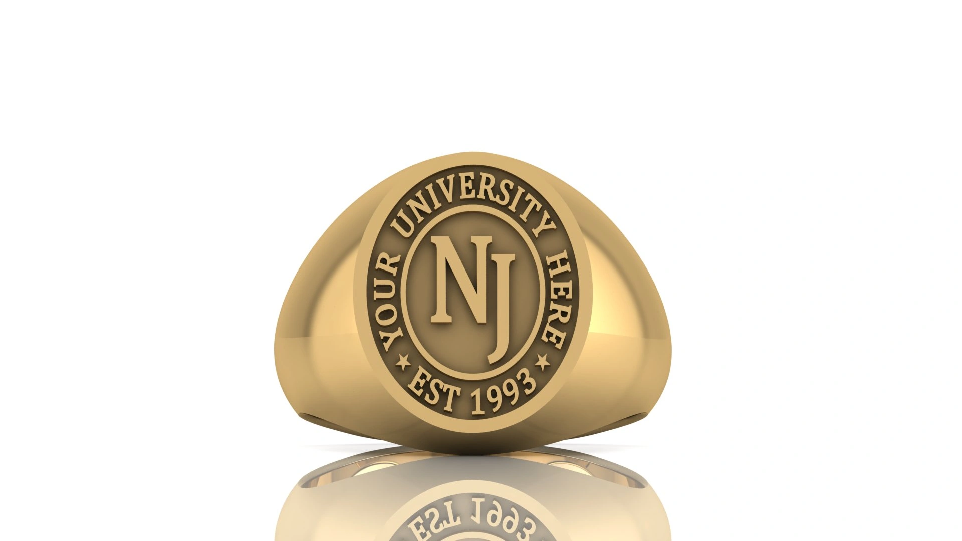 College Ring , University Ring - Personalized Ring Sterling Silver