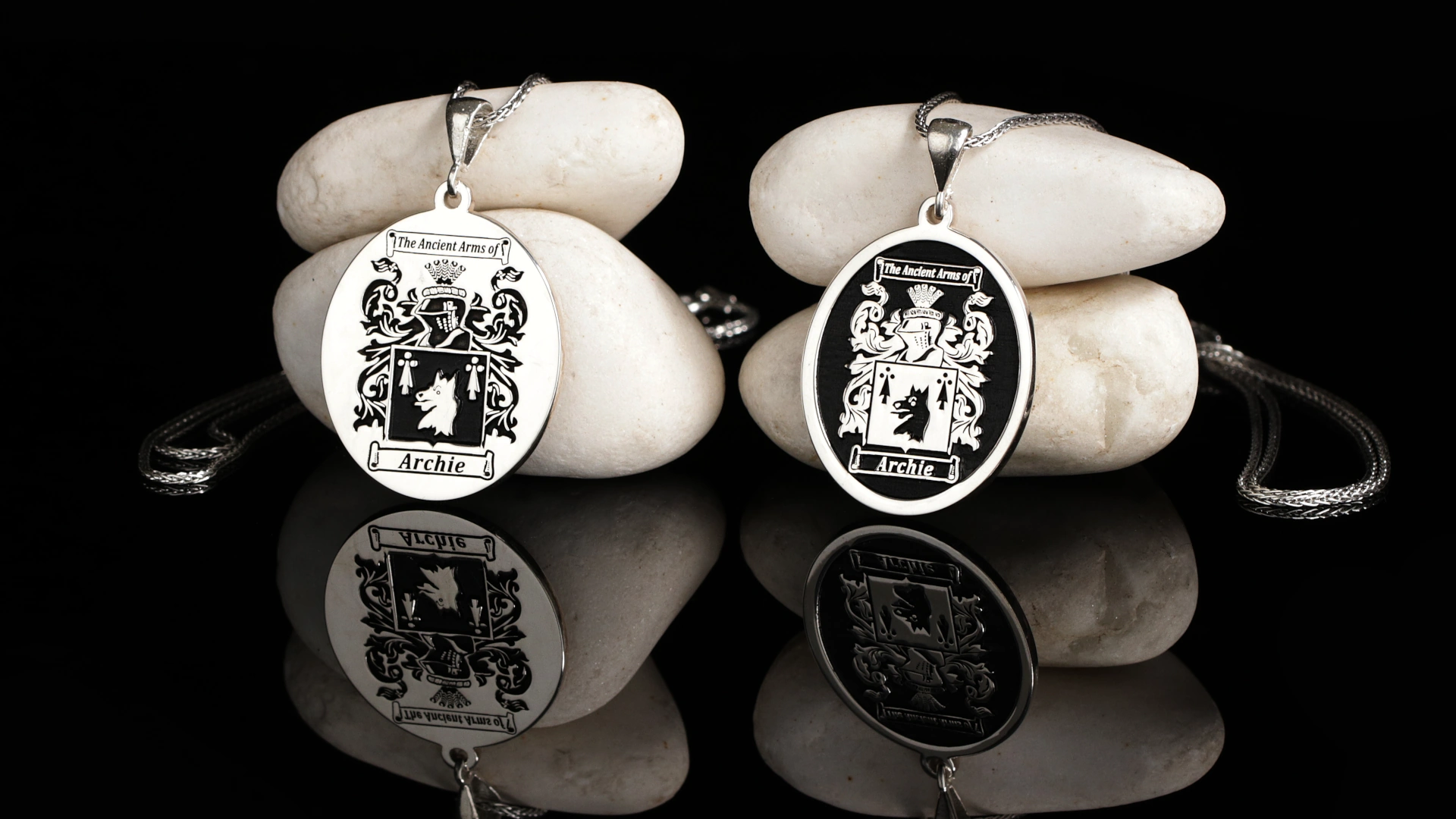 Oval Coat of Arms Pendant-Custom Family Crest Necklace