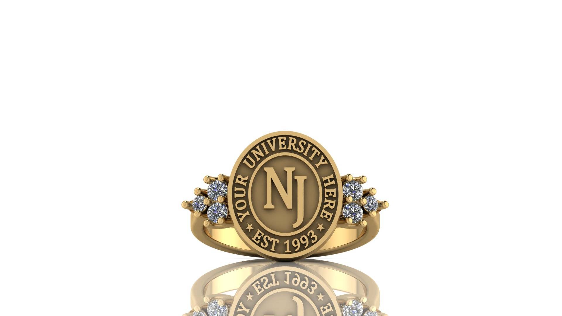 Custom College Class Ring in Gold or Silver