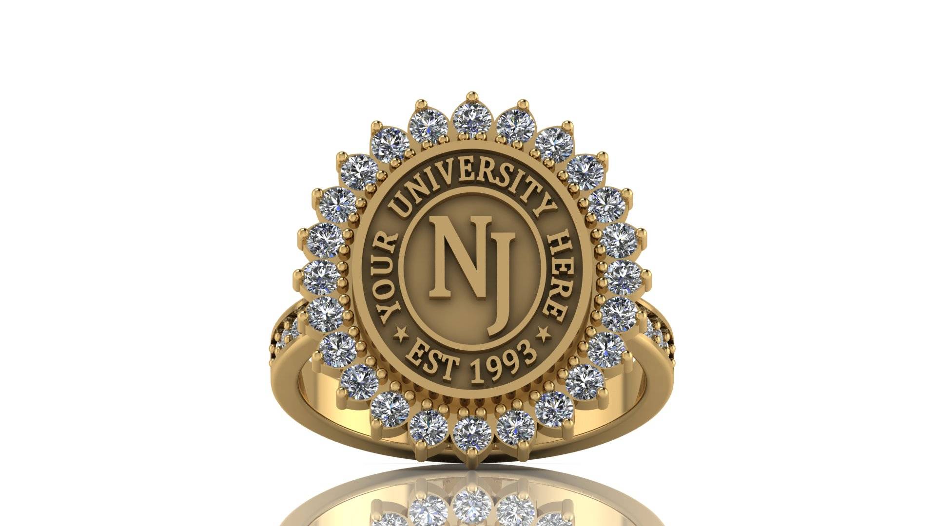 Custom College Ring with Personal Engraving