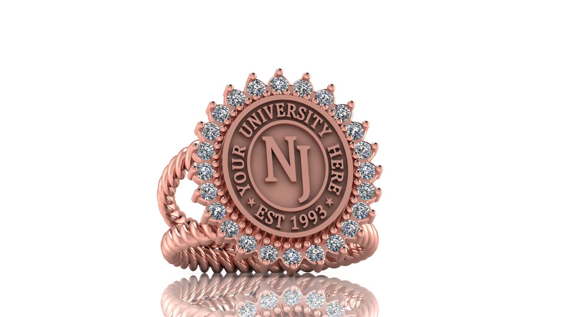 Custom Engraved University Class Ring