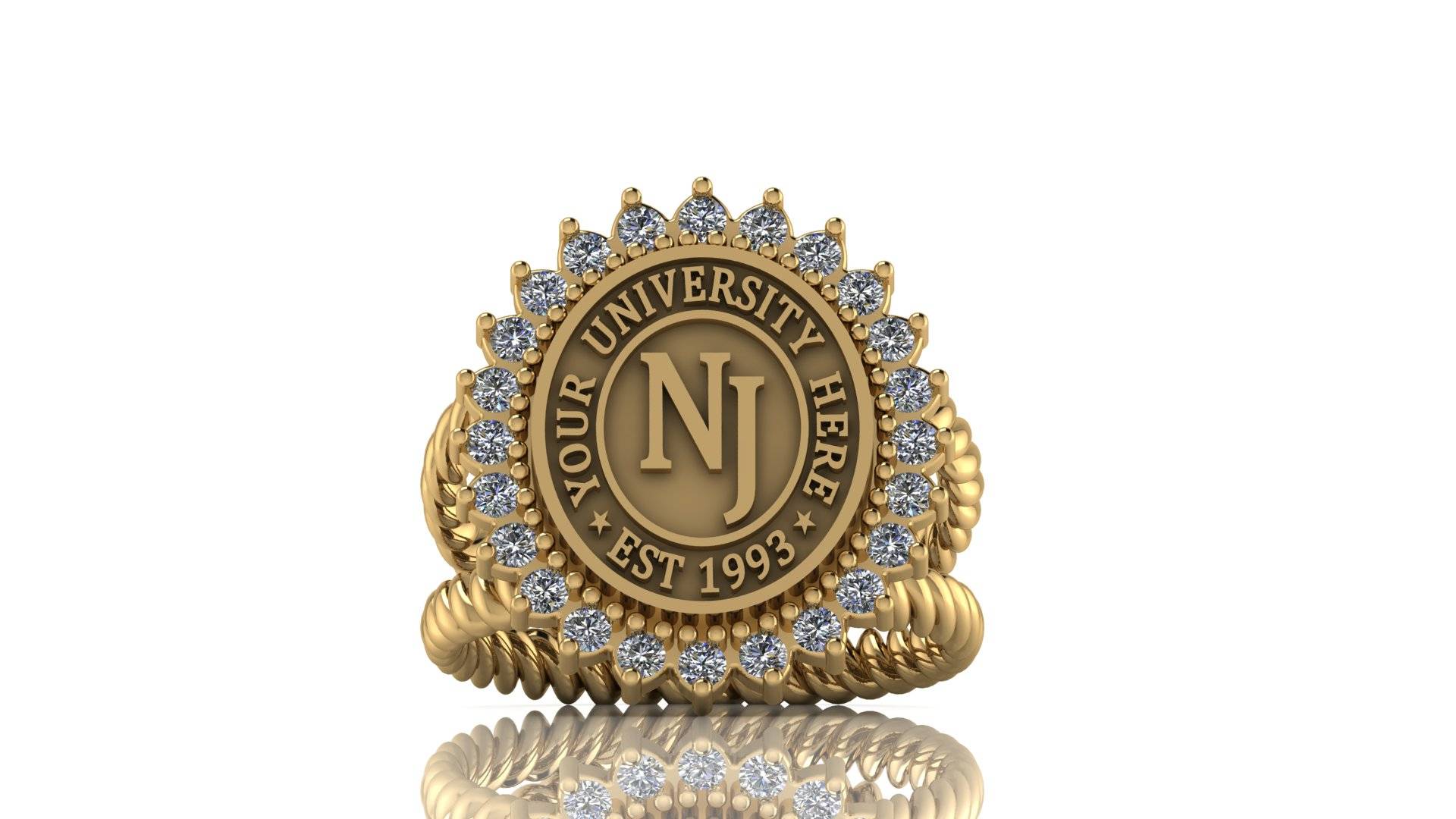 Custom Engraved University Class Ring