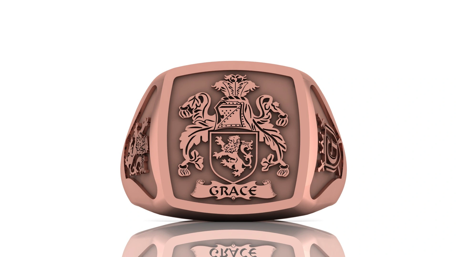 Custom Family Crest Ring – Handcrafted Signet in Silver or Solid Gold