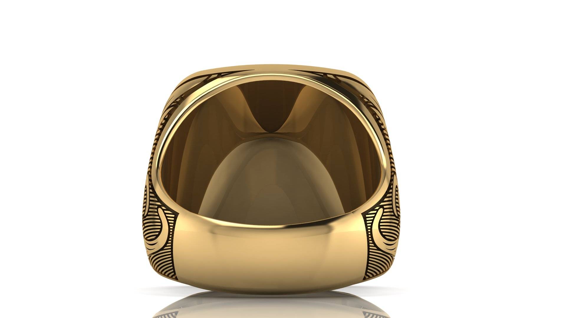 Custom Gold & Silver Crest Ring