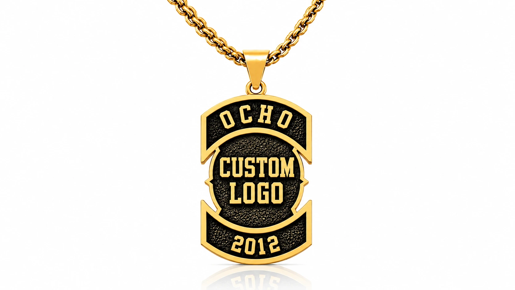 Custom Motorcycle Club Necklace-Personalized Biker Pendant