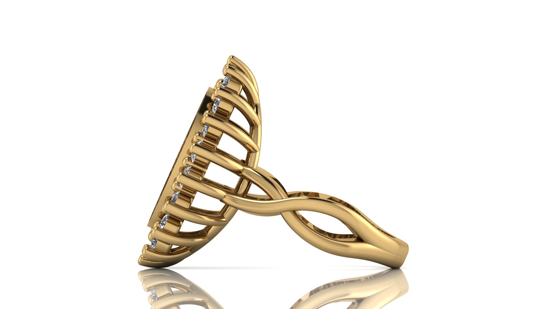 Custom University Class Ring • Personalized College Graduation Ring • Gold