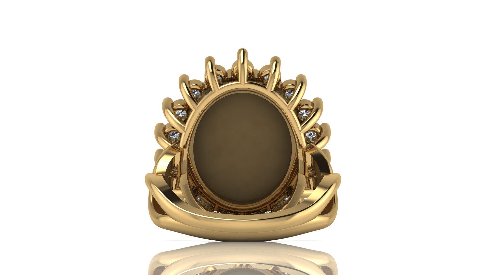 Custom University Class Ring • Personalized College Graduation Ring • Gold