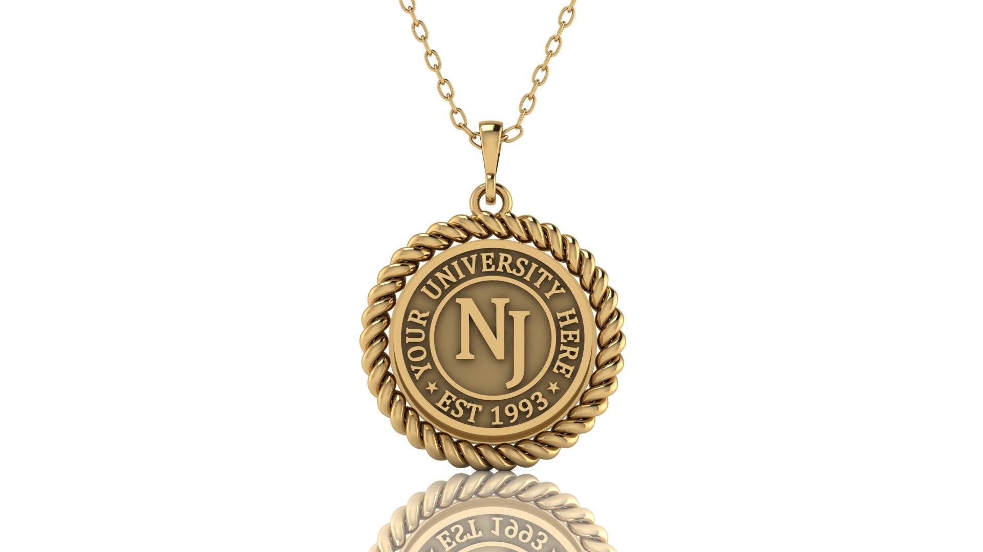 University Necklaces in Gold and Silver