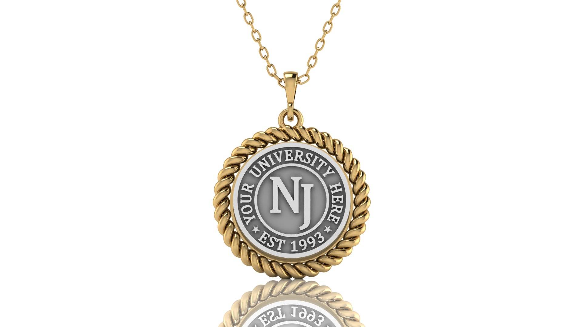 University Necklaces in Gold and Silver