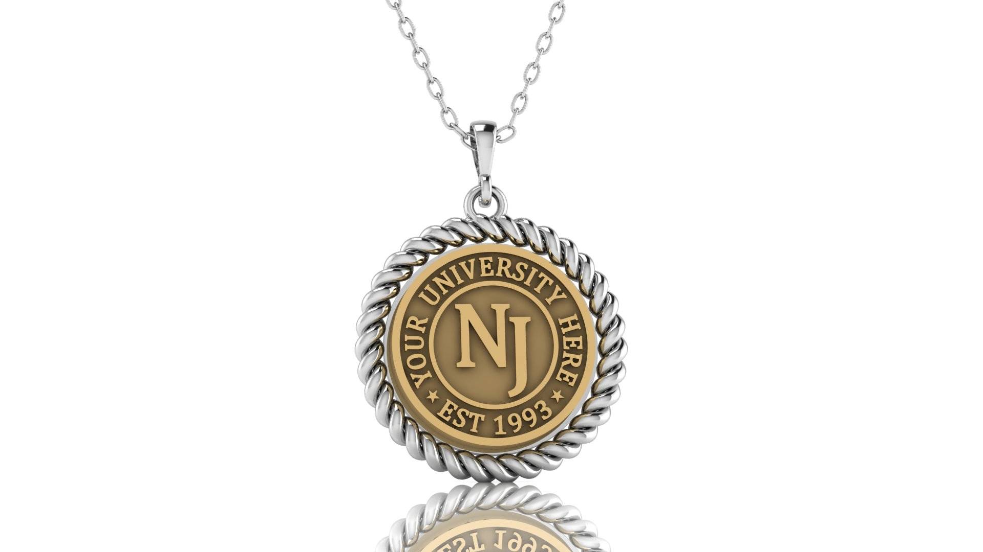 University Necklaces in Gold and Silver