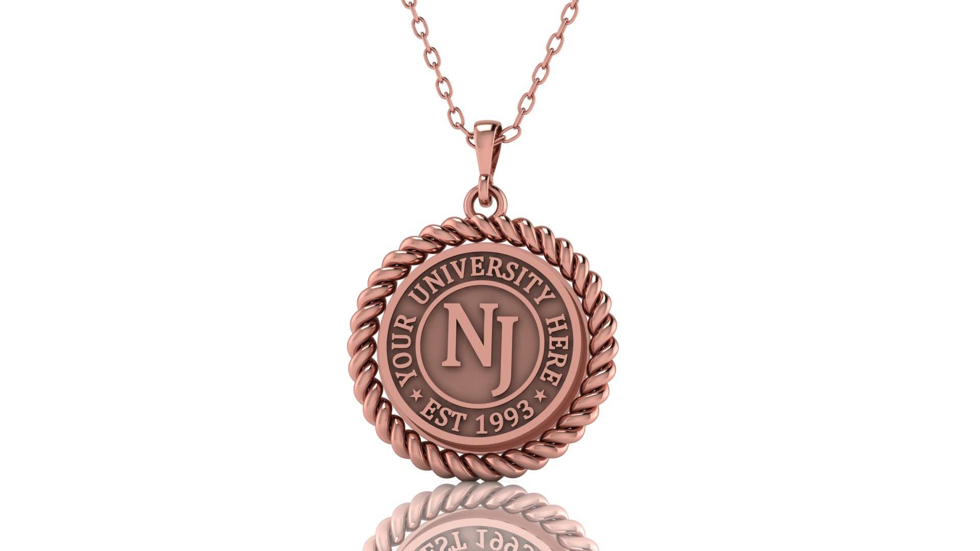 University Necklaces in Gold and Silver