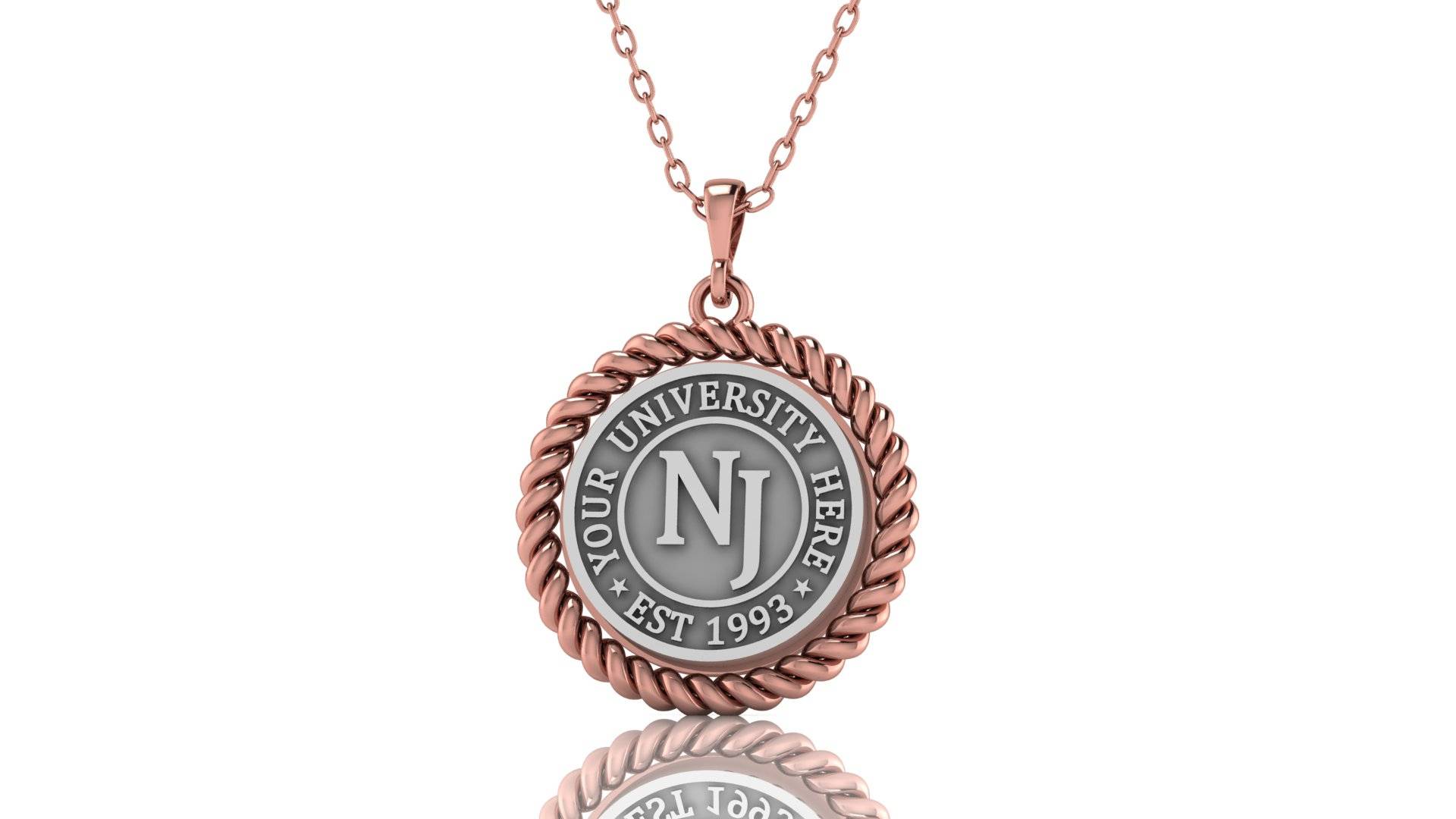 University Necklaces in Gold and Silver