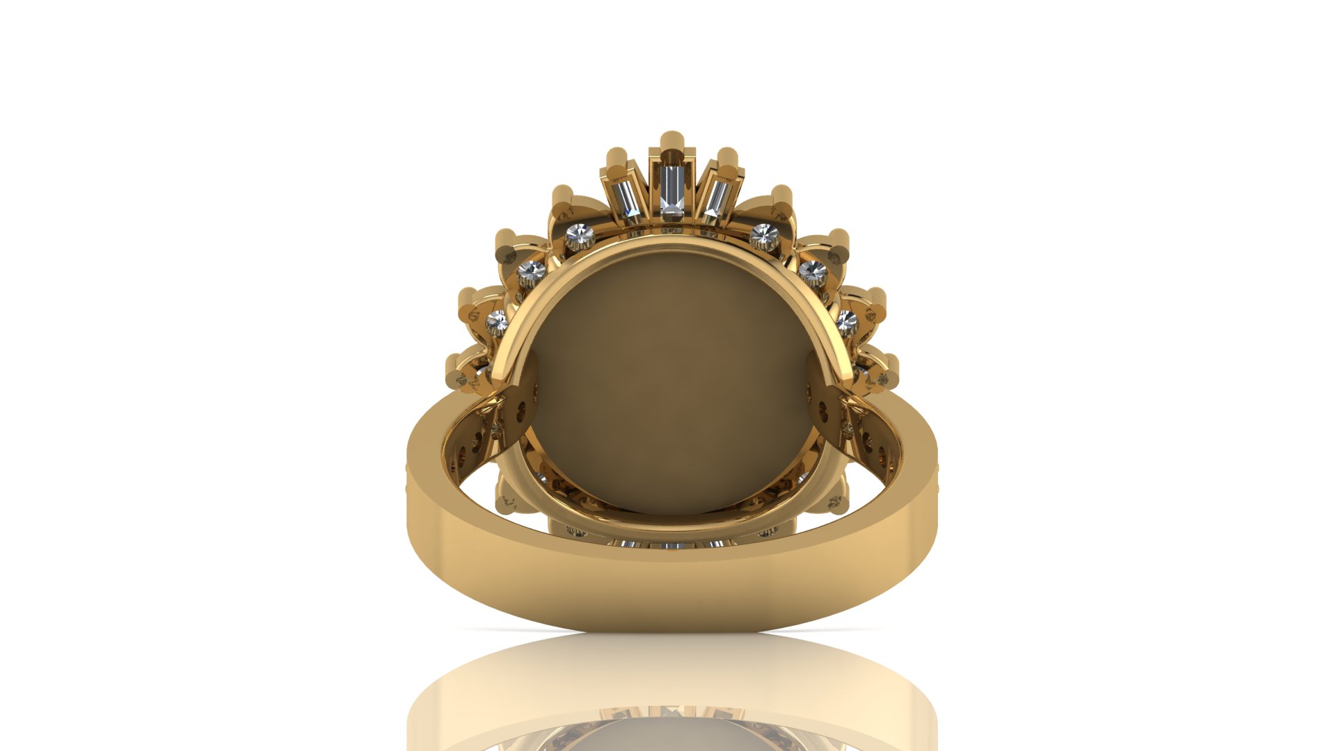 Custom University Class Ring • Personalized College Graduation Ring • Gold