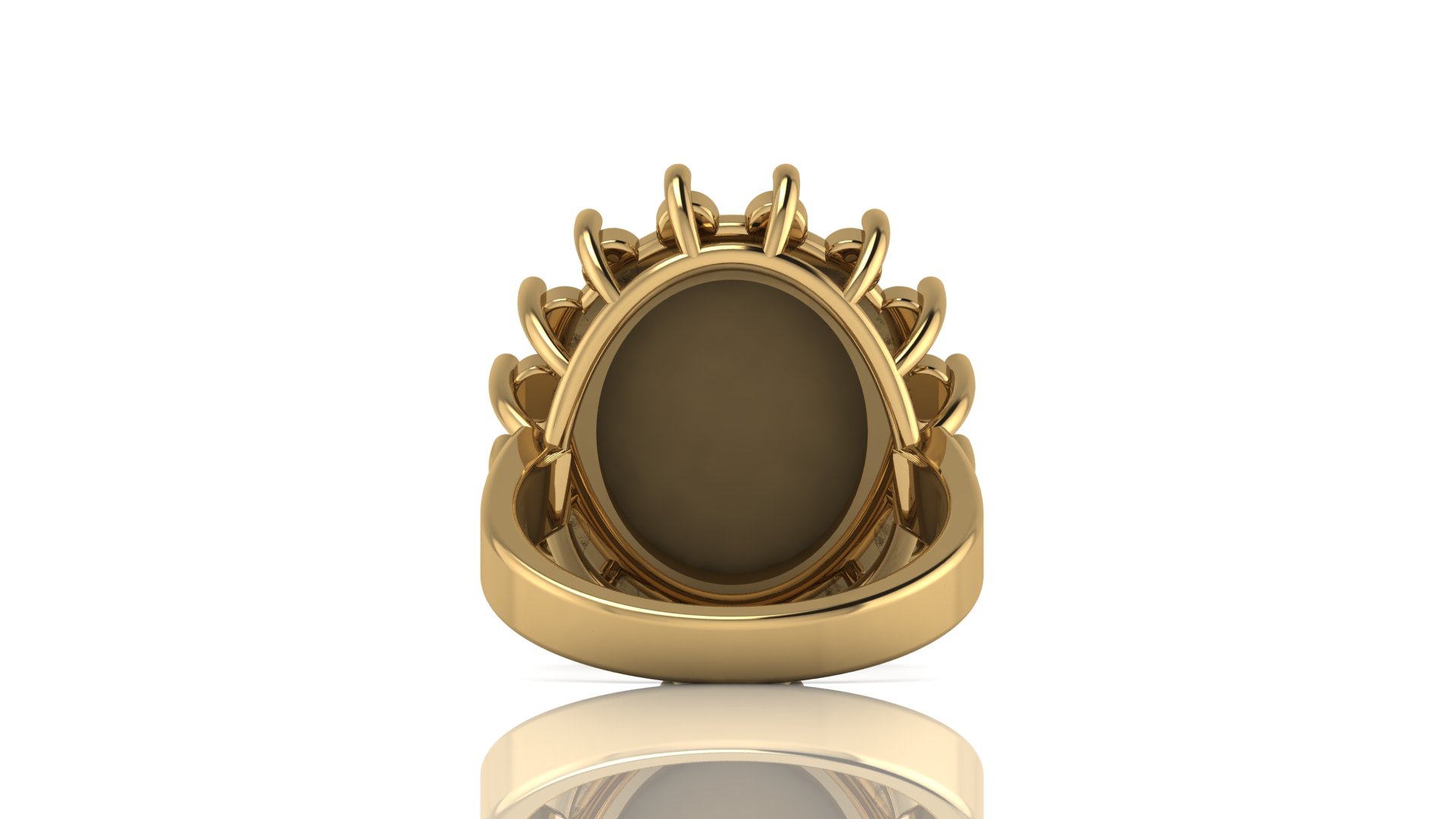 Custom University Class Ring • Personalized College Graduation Ring • Gold