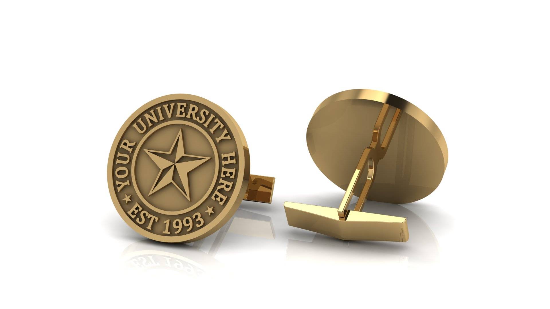 Fine Luxury College Cufflinks – Custom Gold & Silver