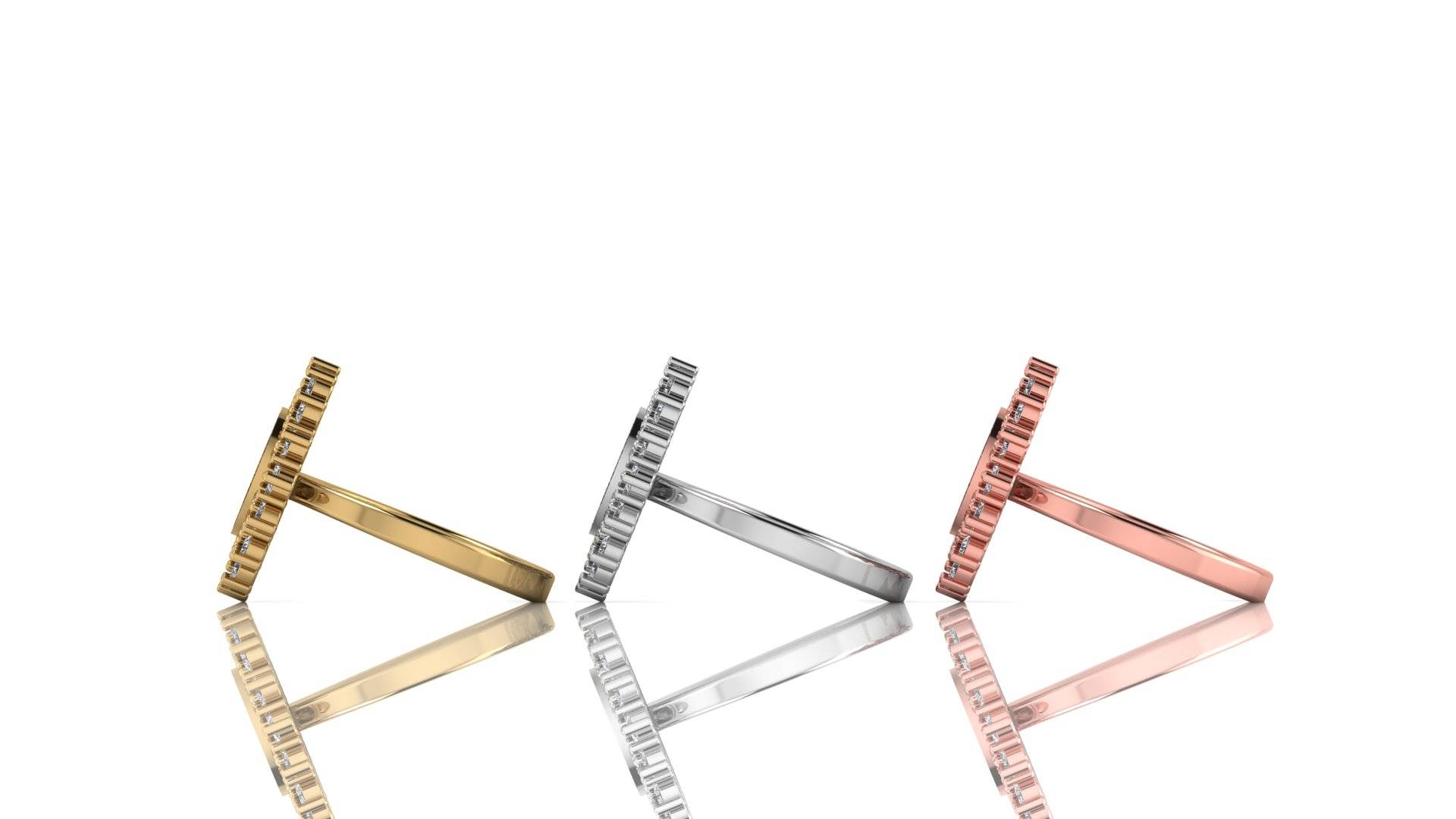 Gold or Silver University Graduation Ring