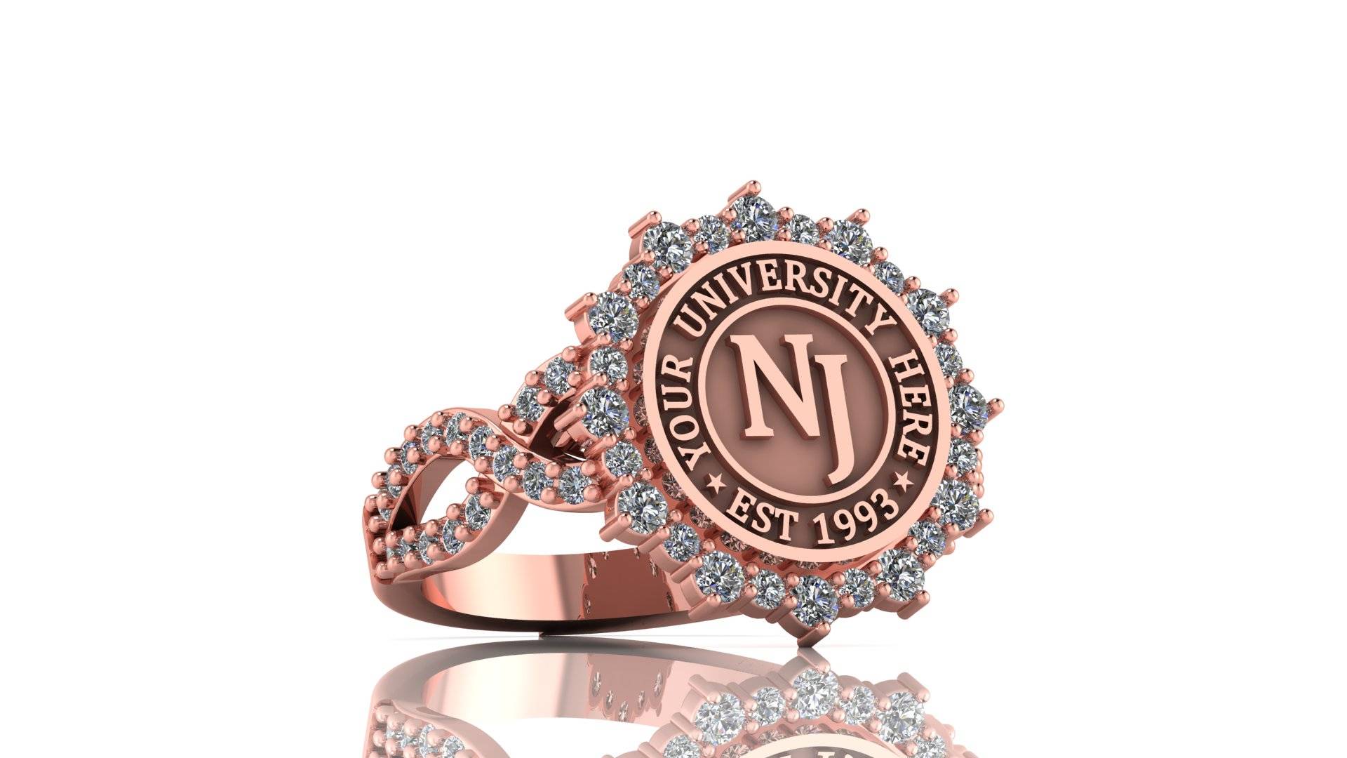 Gold & Silver Custom Graduation Ring
