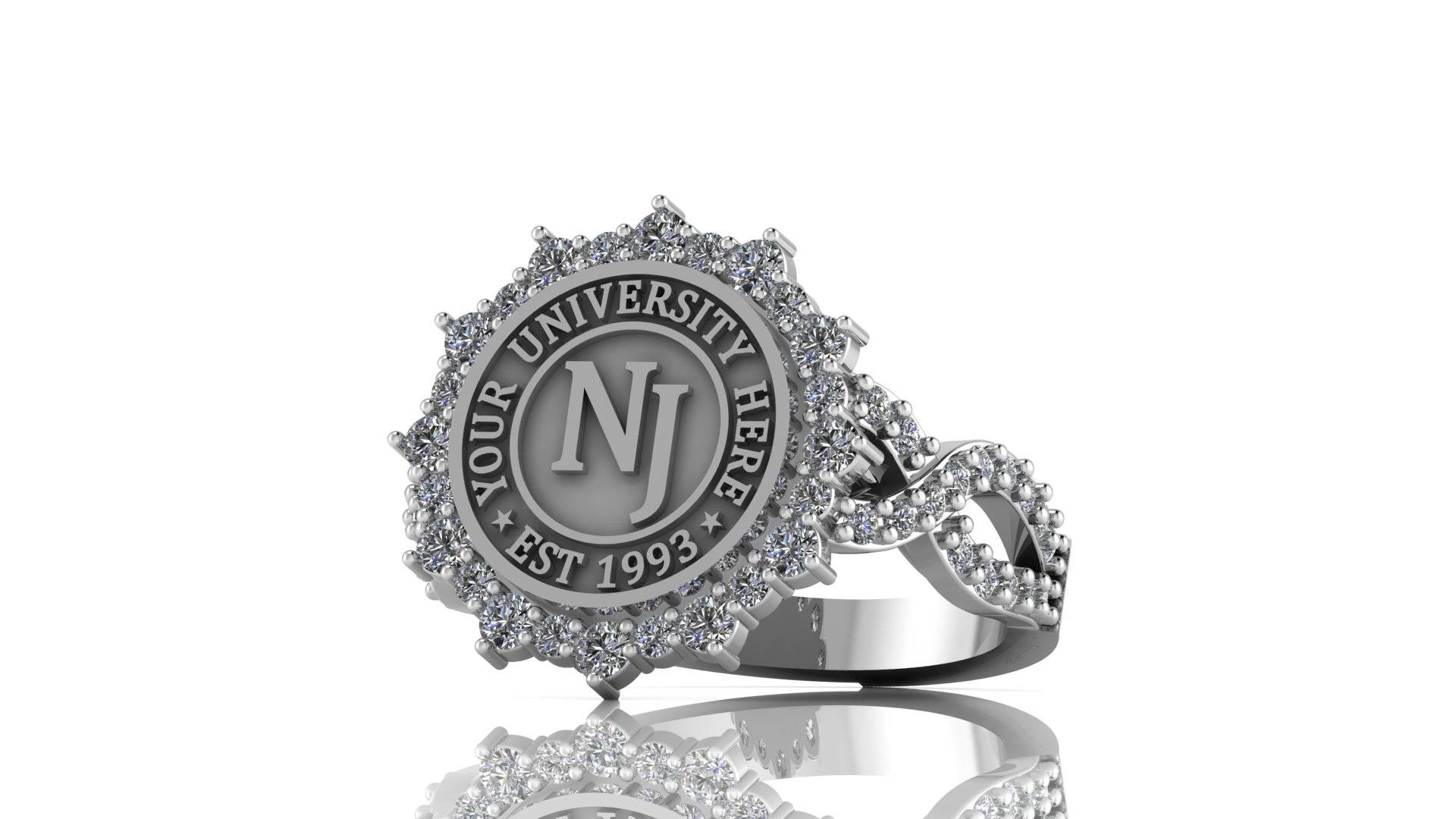 Gold & Silver Custom Graduation Ring