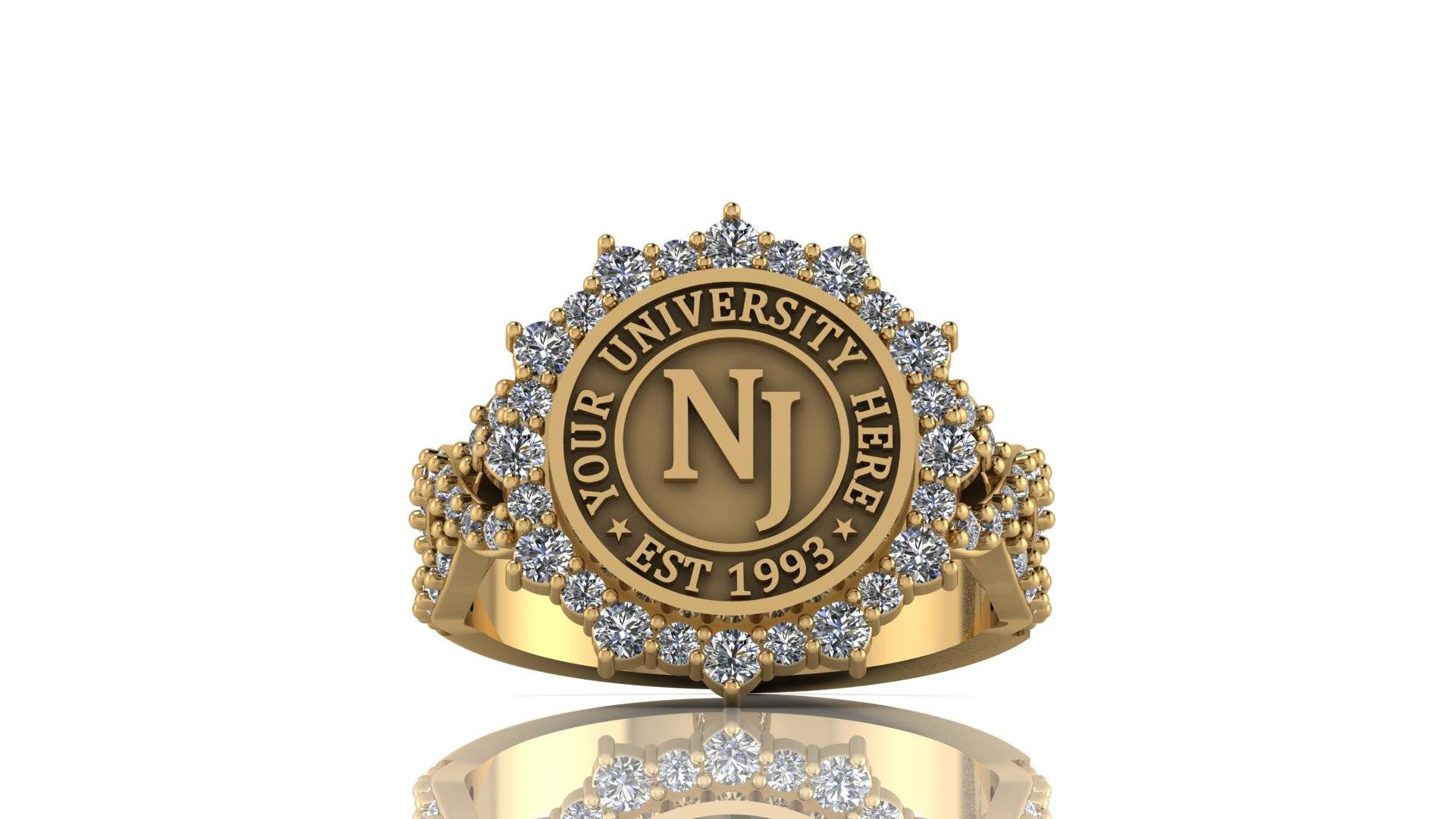 Gold & Silver Custom Graduation Ring