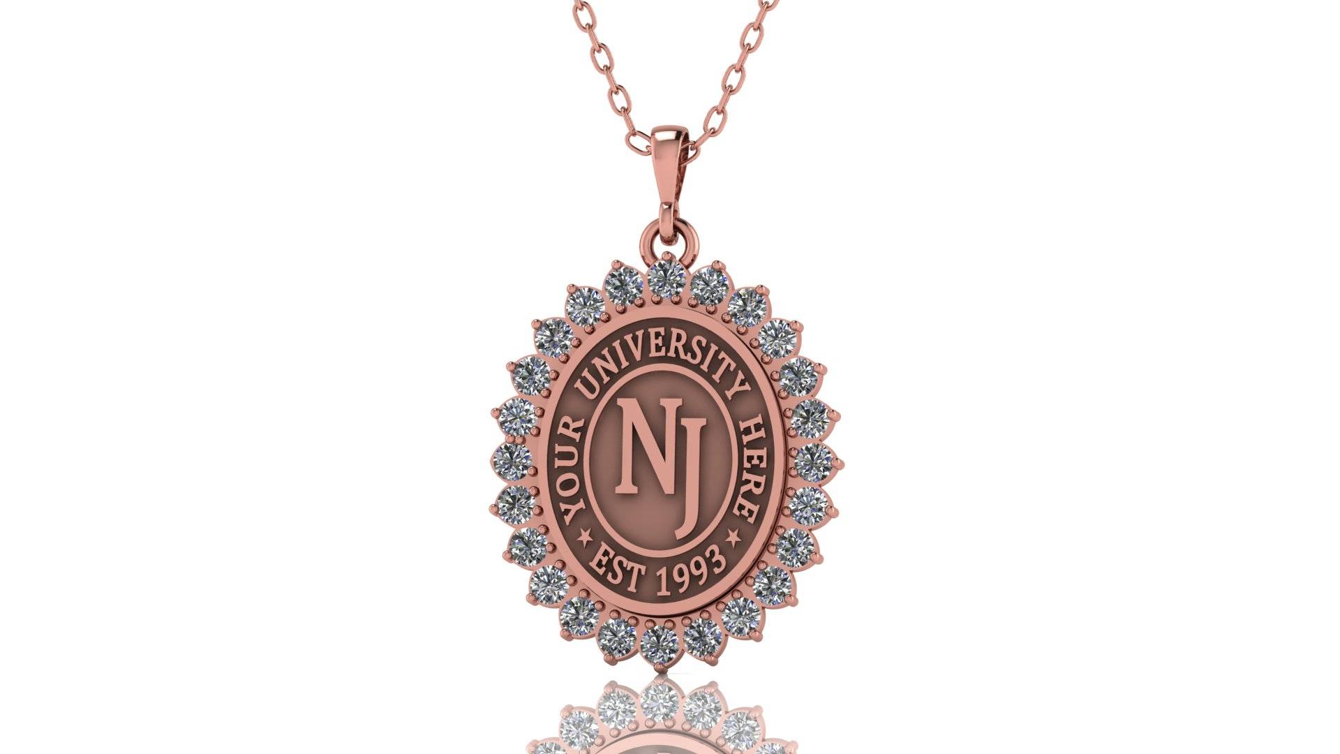Gold & Silver University Pendant Necklaces