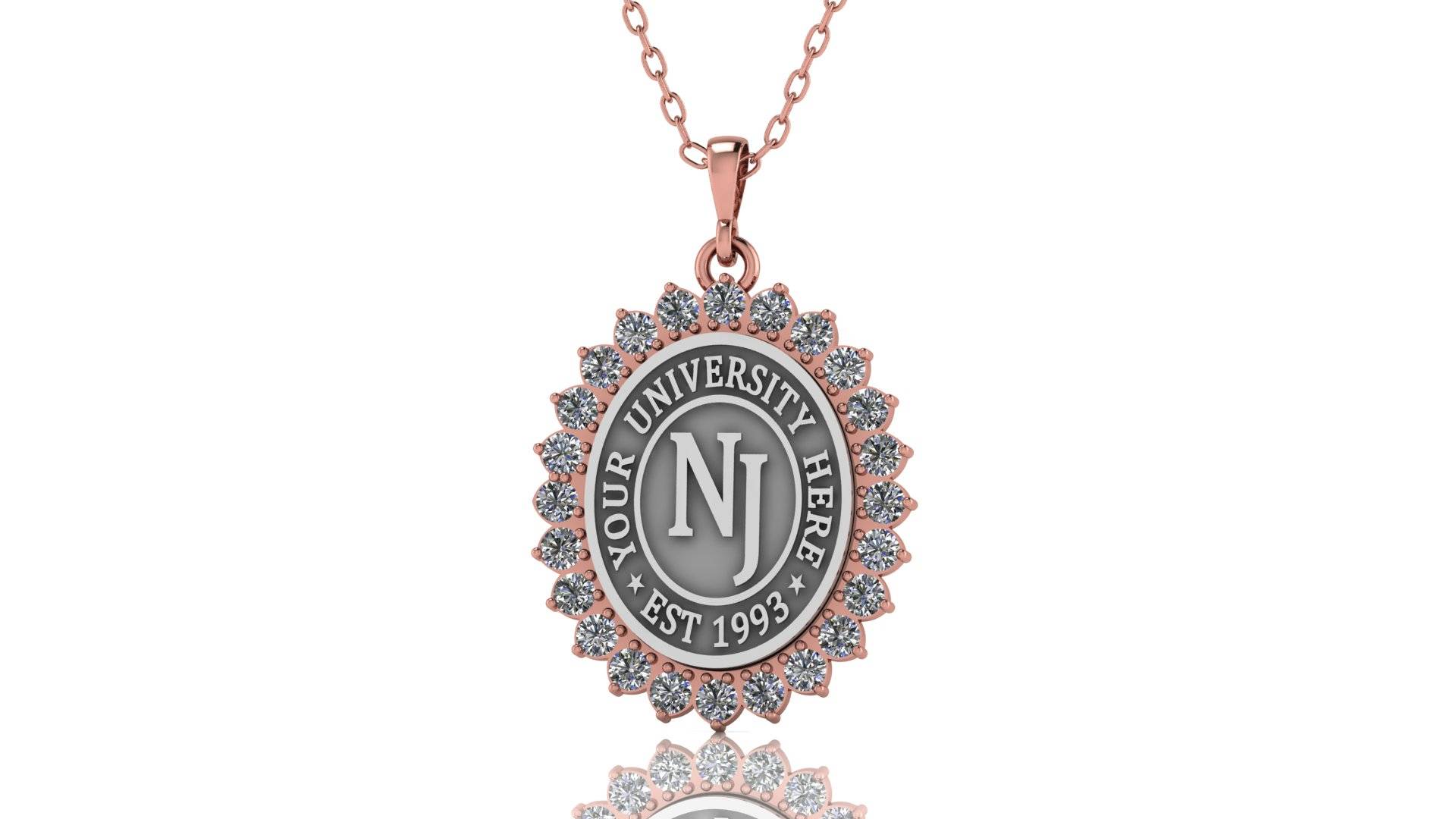 Gold & Silver University Pendant Necklaces