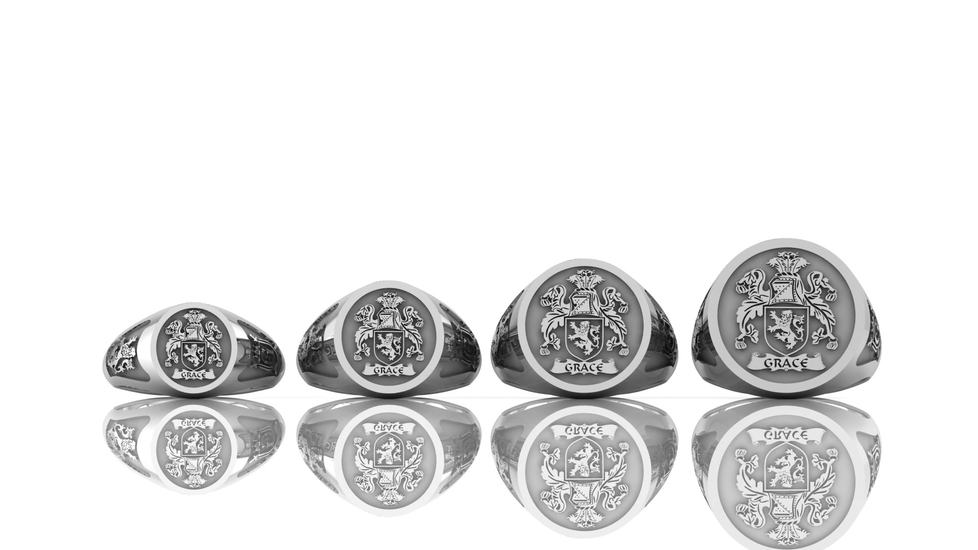 Handcrafted Family Crest Signet Ring-Silver or Solid Gold