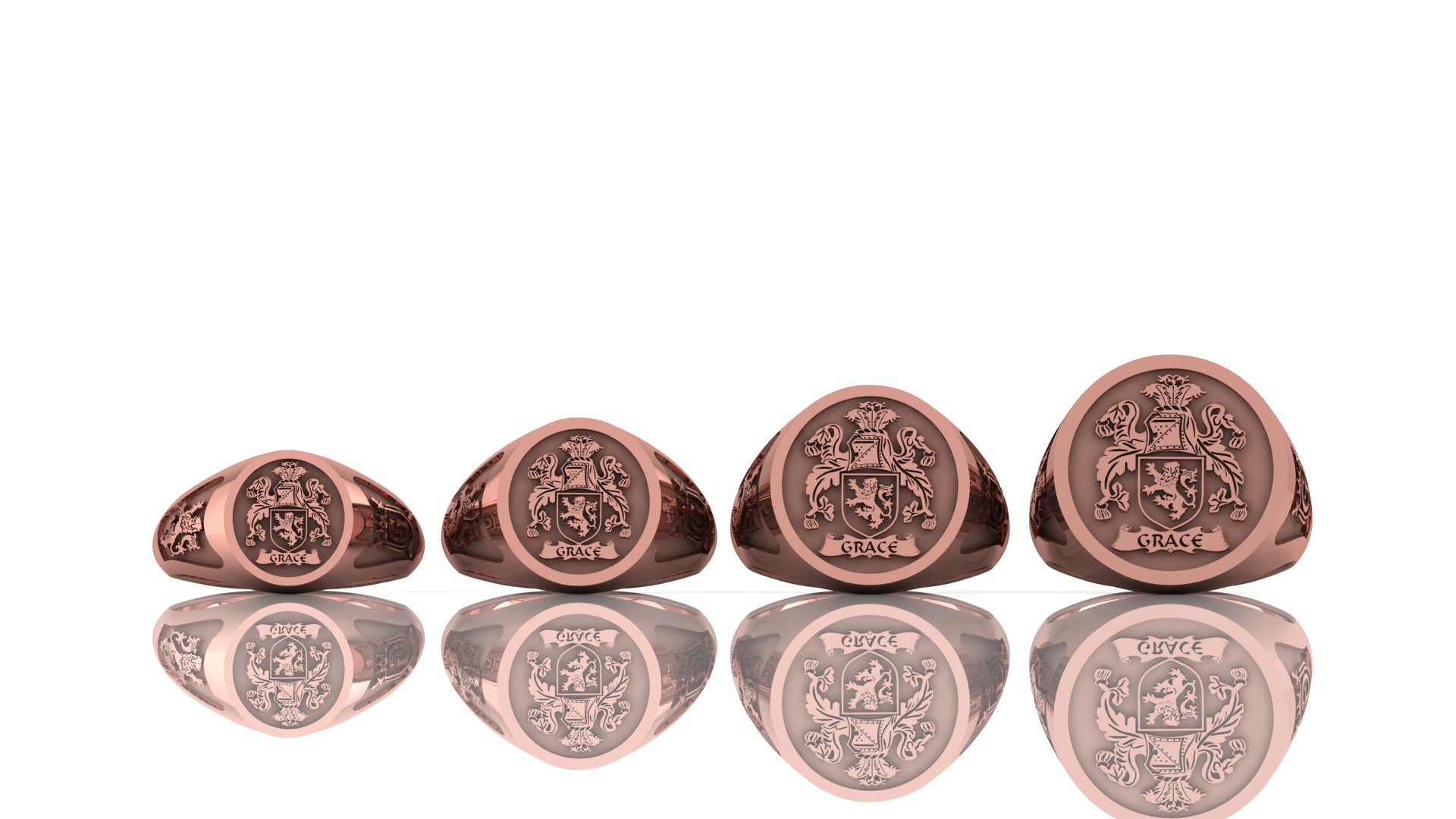 Handcrafted Family Crest Signet Ring-Silver or Solid Gold