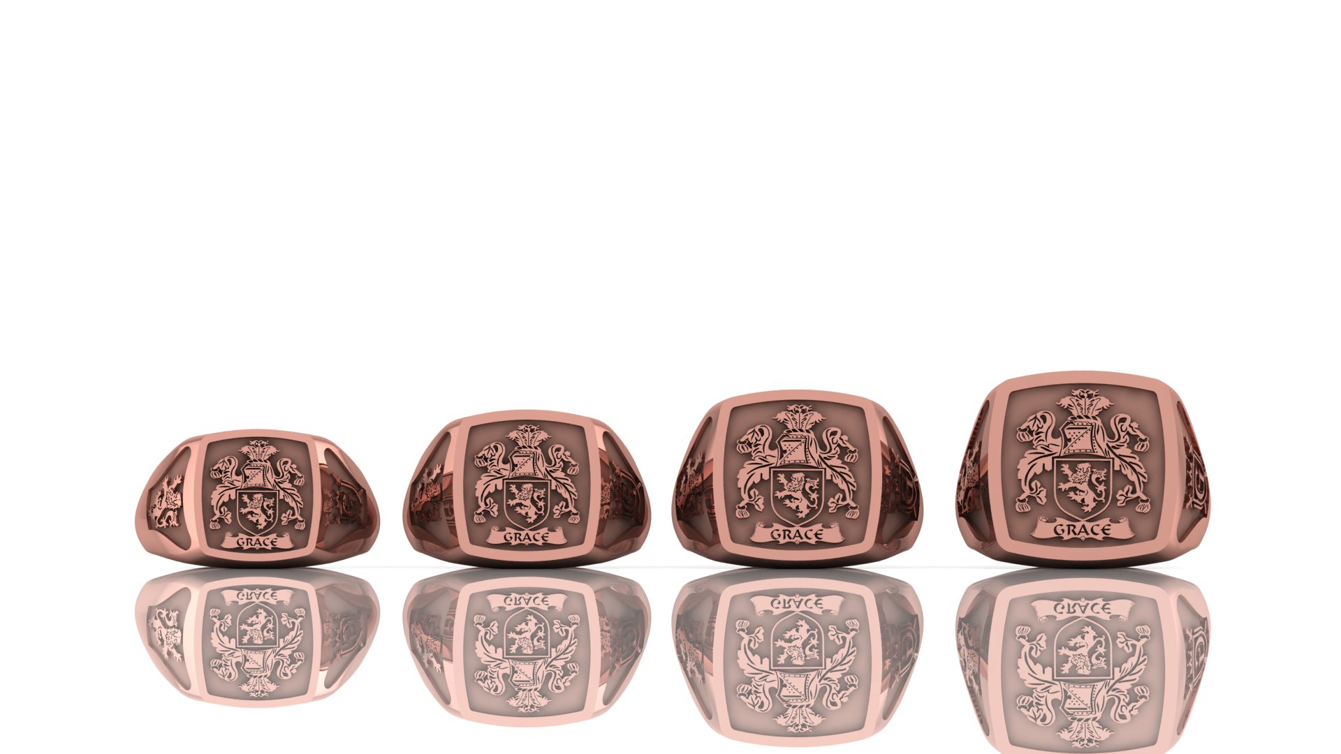 Handcrafted Family Crest Signet Ring-Silver or Solid Gold
