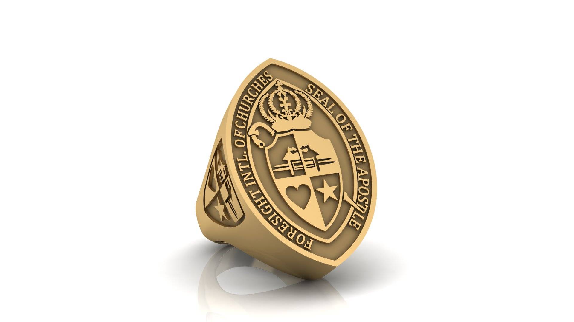 Luxury Bishop Ring – Solid Gold or Sterling Silver Ecclesiastical Design