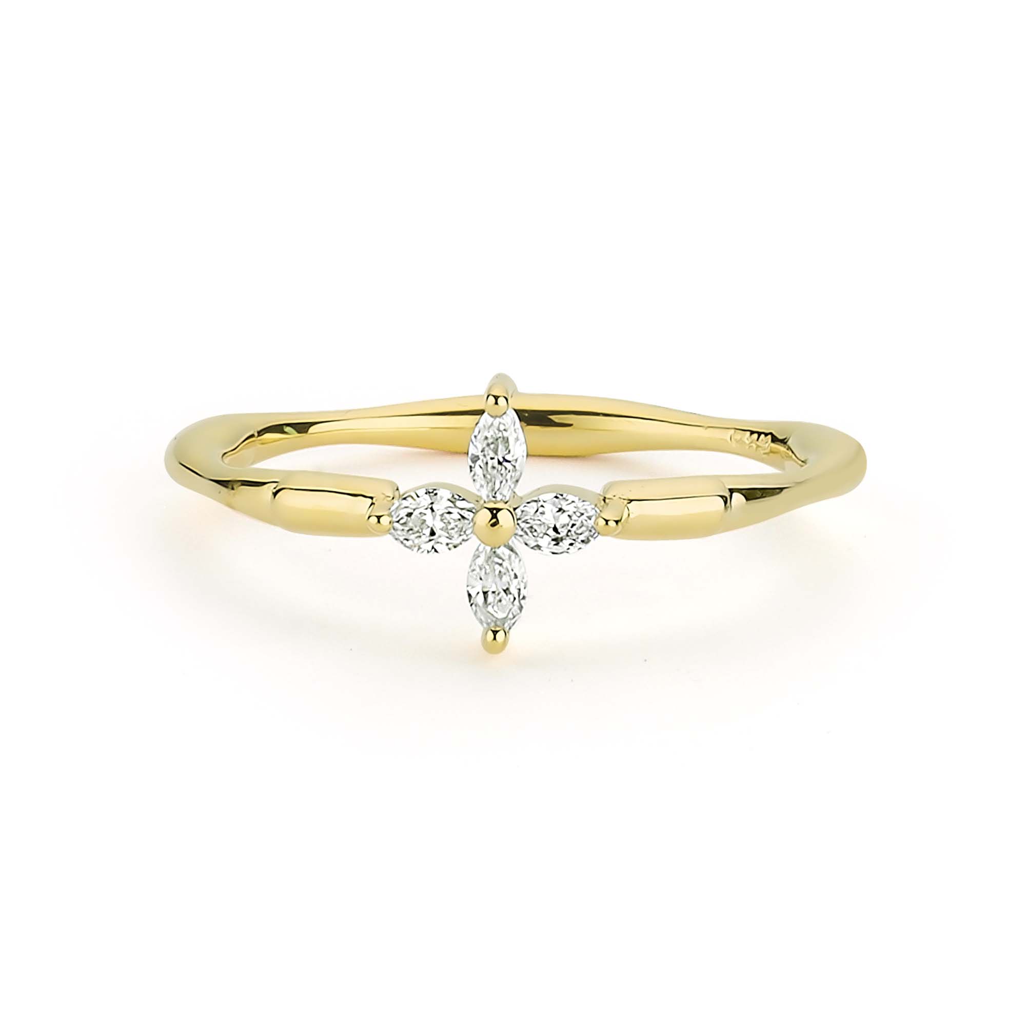 Marquise Diamond Stackable Ring in 14k