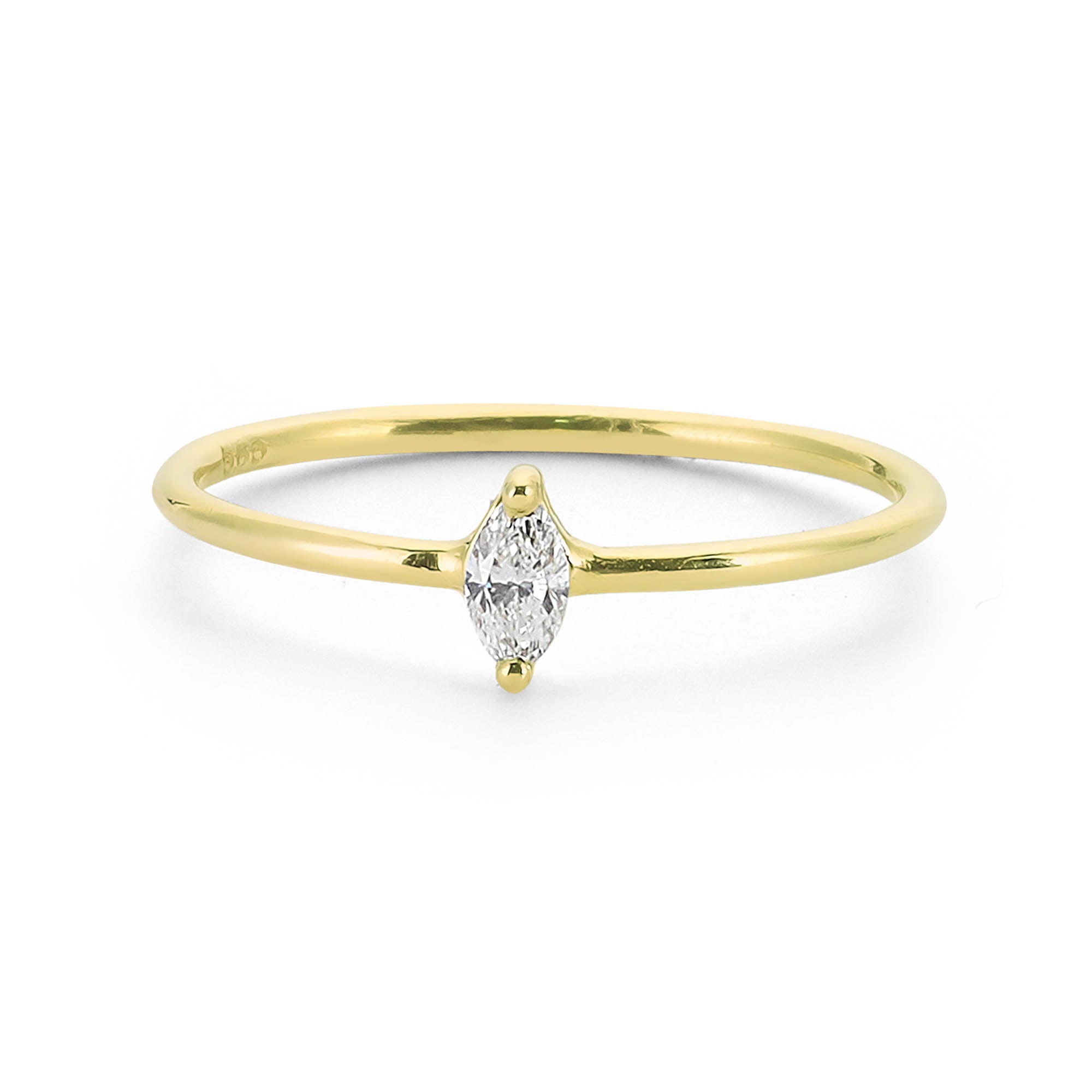 Marquise Diamond Solitaire Promise Ring