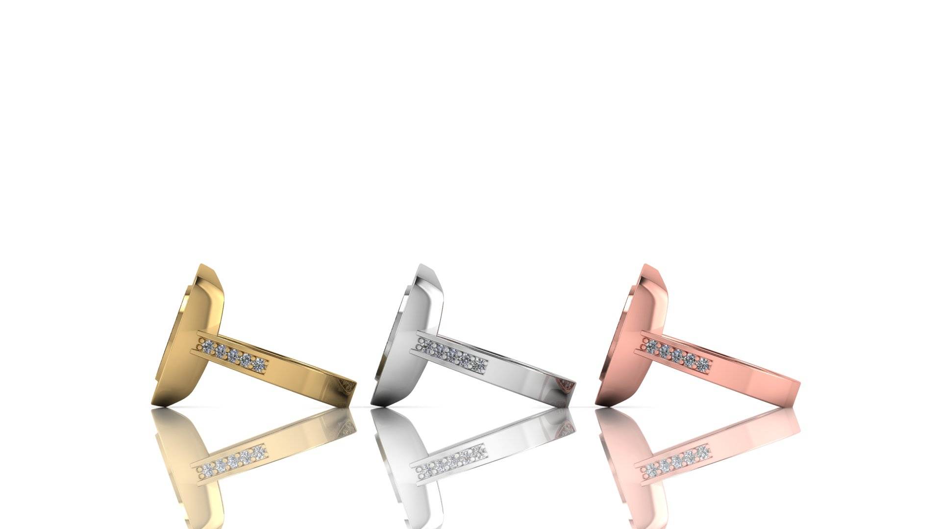 Personalized Gold & Silver College Ring