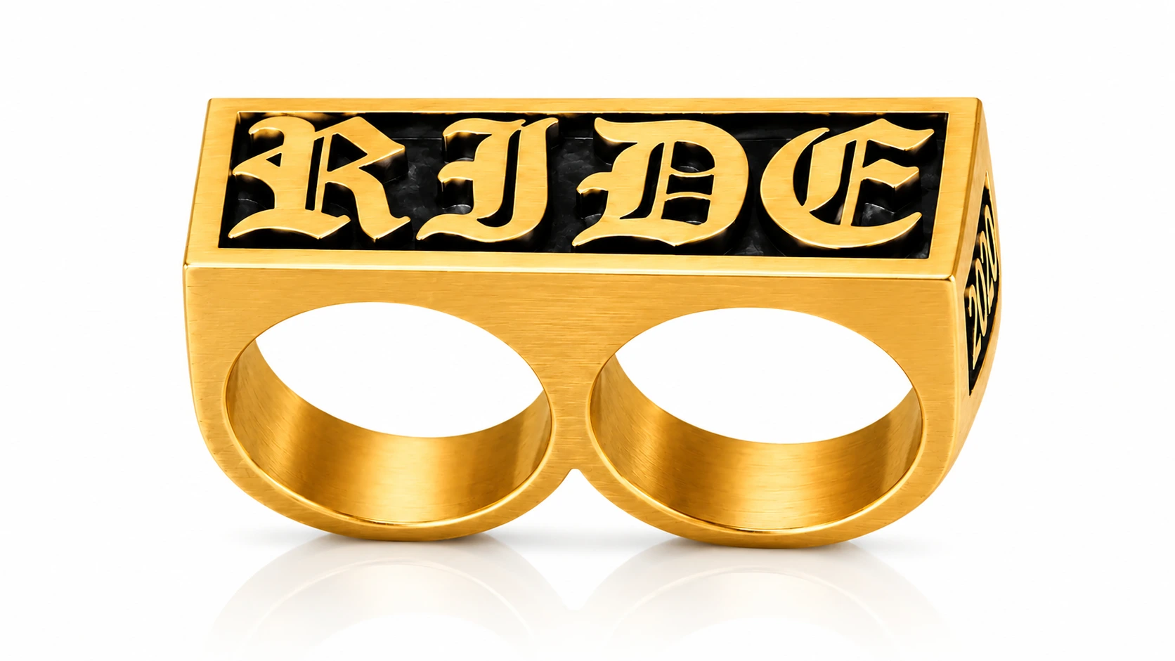 Personalized Motorcycle Club Ring-Custom Biker Signet Ring for Men