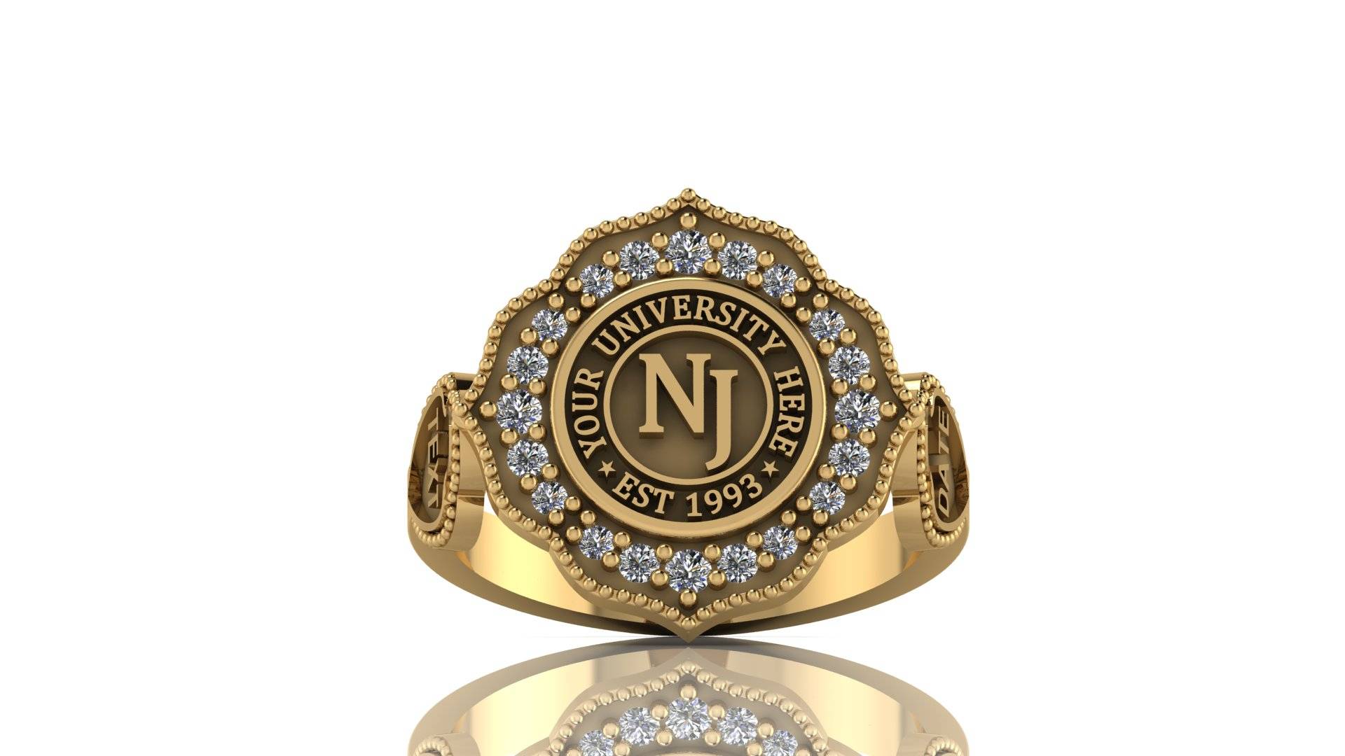 Personalized University Ring Gold or Silver