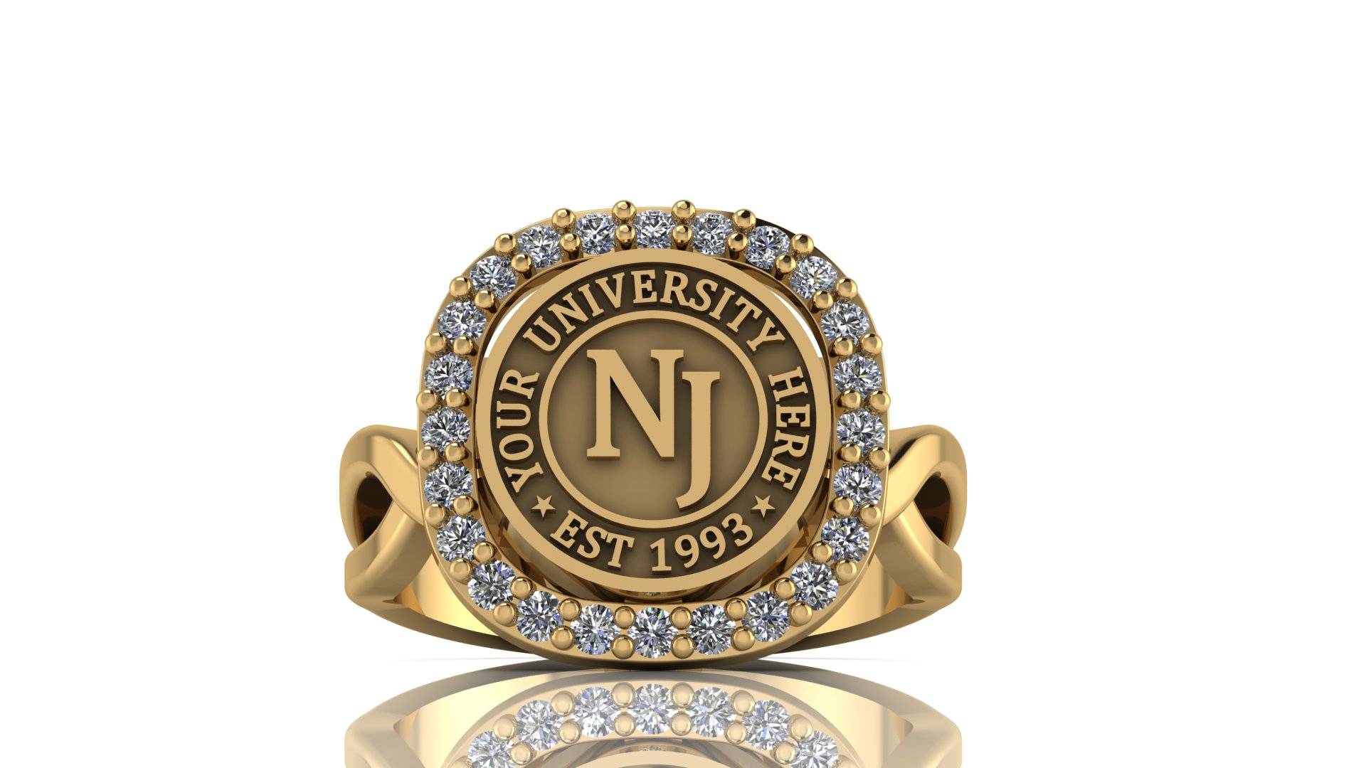 Personalized University Ring Gold or Silver