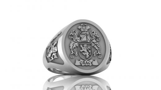 Custom University Class Ring • Personalized College Graduation Ring • Gold 