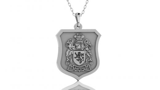 Custom Family Crest Necklace – Personalized Gold or Silver Pendant | Handcr